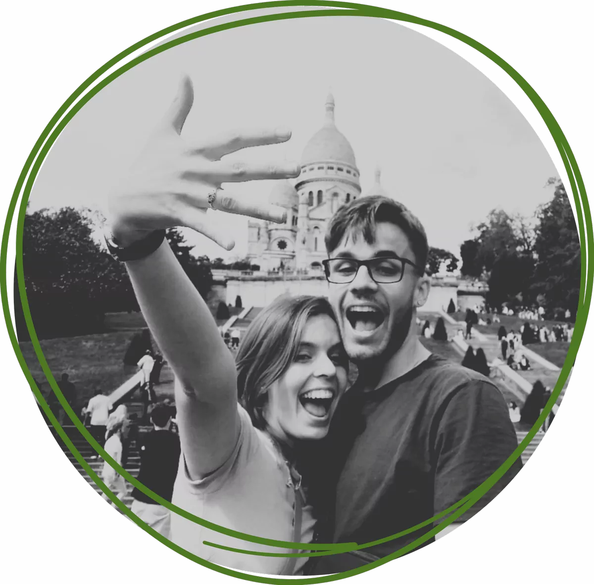 Natália e Gustavo celebrando juntos